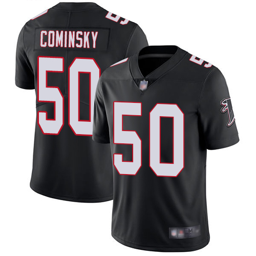 Atlanta Falcons Limited Black Men John Cominsky Alternate Jersey NFL Football #50 Vapor Untouchable->women nfl jersey->Women Jersey